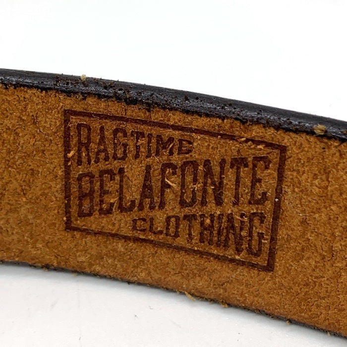 RAGTIME BELAFONTE CLOTHING ラグタイム ベラフォンテ 30mm レザーベルト ブラウン 茶芯 Size 38 福生店
