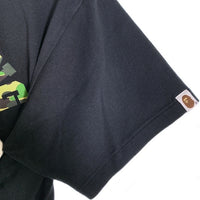 A BATHING APE アベイシングエイプ Camo College T-Shirt カモフラージュ ロゴプリント Tシャツ ブラック 001TEH301006X Size M 福生店