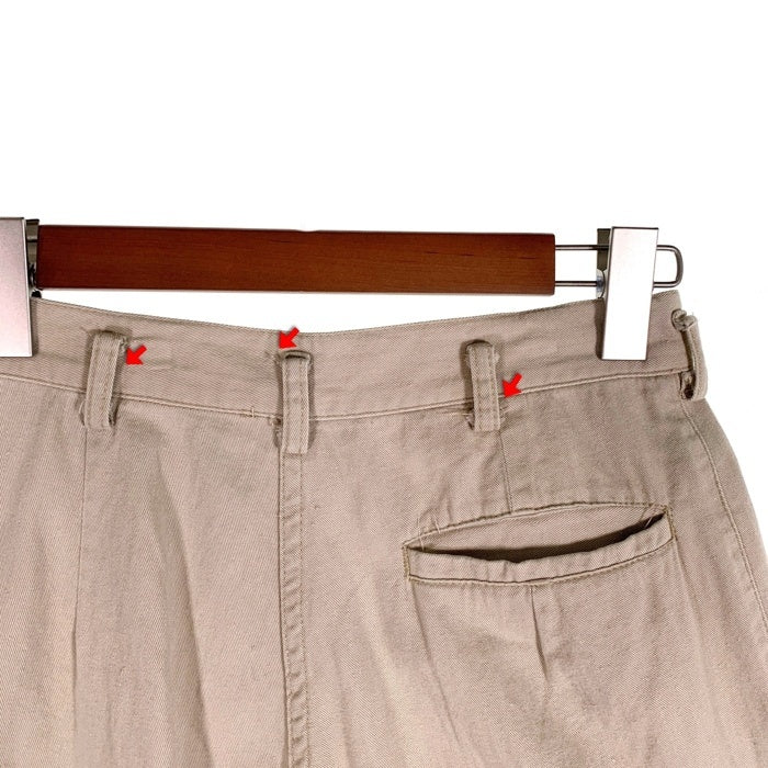 80's STUSSY ステューシー 2タック コットンテーパードパンツ ベージュ USA製 黒タグ Size 30 福生店