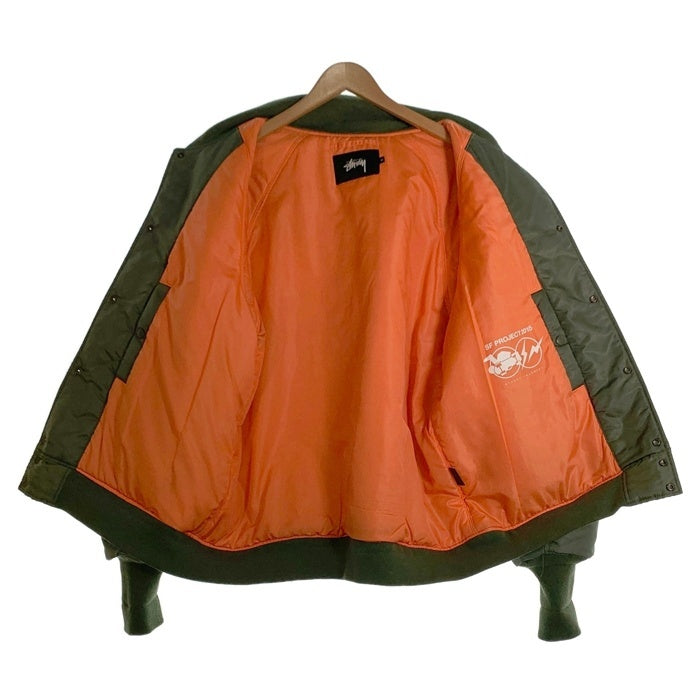 STUSSY ステューシー FRAGMENT DESIGN フラグメント デザイン 35TH 15AW MA-1 SF BOMBER JACKET ボンバージャケット オリーブ Size XL 福生店