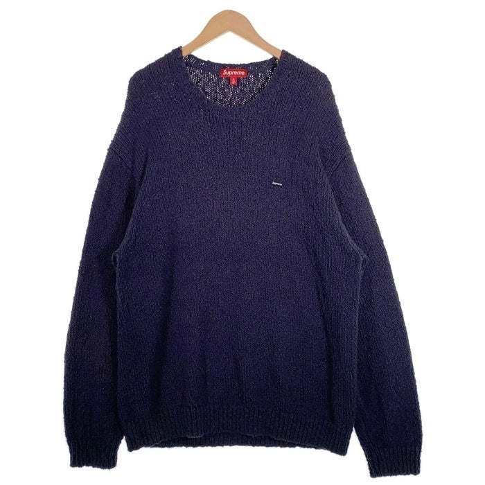 SUPREME シュプリーム 24SS Bouclé Small Box Sweater ブークレ スモール ボックス セーター ネイビー Size XL 福生店