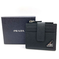 PRADA プラダ MC066 二つ折り財布 メタルロゴ サフィアーノ ブラック 瑞穂店