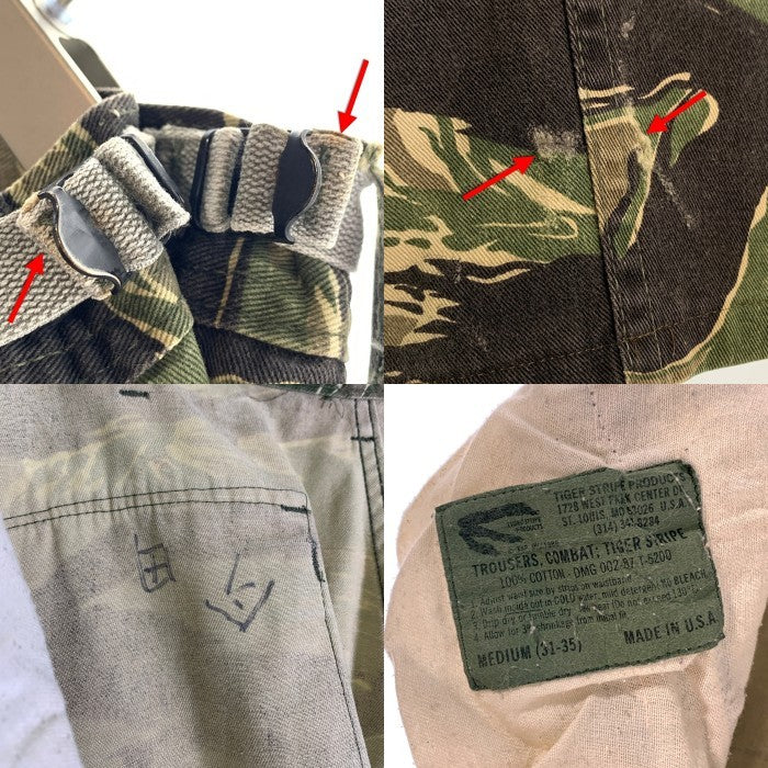80-90’s TIGER STRIPE PRODUCTS タイガーストライプ コンバットトラウザー カーゴパンツ カモフラージュ ミリタリー USA製 Size M 福生店