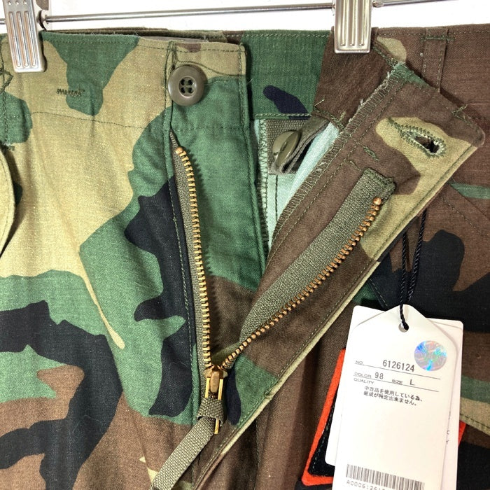 AVIREX アヴィレックス US.ARMY Trousers ペイント ワッペン リメイク カーゴパンツ ウッドランドカモ カーキ sizeL 瑞穂店