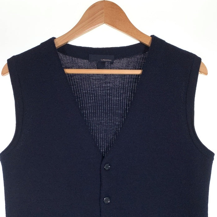 LARDINI ラルディーニ ウール ニット ベスト ネイビー JLLGSM25 Size 48 福生店