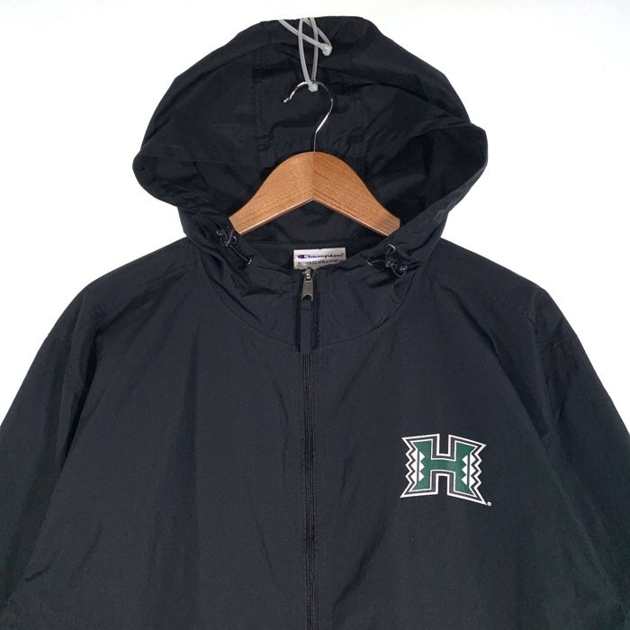 Champion チャンピオン University Of Hawai ハワイ大学 ジップアップナイロンジャケット ブラック Size L 福生店