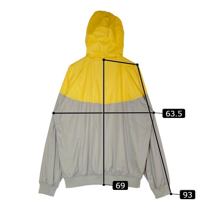 NIKE ナイキ BRASIL ブラジル代表 ポリエステル フード ジャケット グレー×イエロー sizeL 瑞穂店