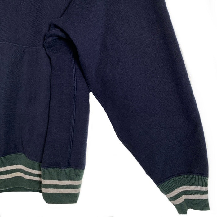 90's Champion チャンピオン リバースウィーブ リブライン プルオーバースウェットパーカー ネイビー Size M 福生店