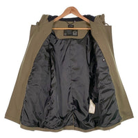 DIESEL ディーゼル ウール ダッフルコート 袖フェイクレザー切替 カーキ ブラック ミドル丈 Size L 福生店