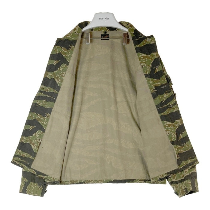 TENDERLOIN テンダーロイン T-BAMBOO SHT タイガーカモ シャツジャケット オーバルパッチ カーキ SizeM 瑞穂店