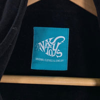 NASTOYS ナストイズ Velor Track Jacket ベロアトラックジャケット ハーフジップ プルオーバー ブラック Size L 福生店