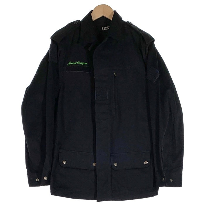 GDC ジーディーシー F-2タイプ  ミリタリー フィールドジャケット バックプリント コットン グランドキャニオン ブラック 日本製 Size L 福生店