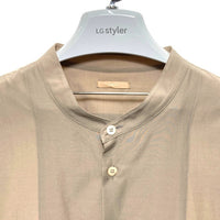 LA MOND ラモンド バンドカラーシャツ 長袖 ベージュ LM-S-035 Size 4 瑞穂店