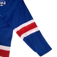 Starter スターター Newyork Rangers ニューヨーク レンジャース NHL 七分丈 ラグランスリーブ ホッケーシャツ ブルー レッド ホワイト Size L 福生店
