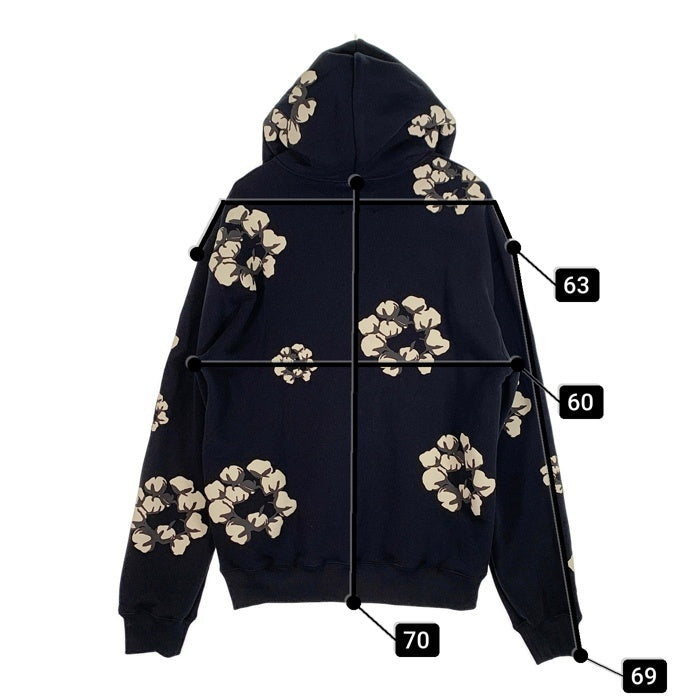 DENIM TEARS デニムティアーズ 24AW CPFM カクタスプラントフリーマーケット Wreath Hoodie リース プリント プルオーバースウェットパーカー ブラック Size L 福生店