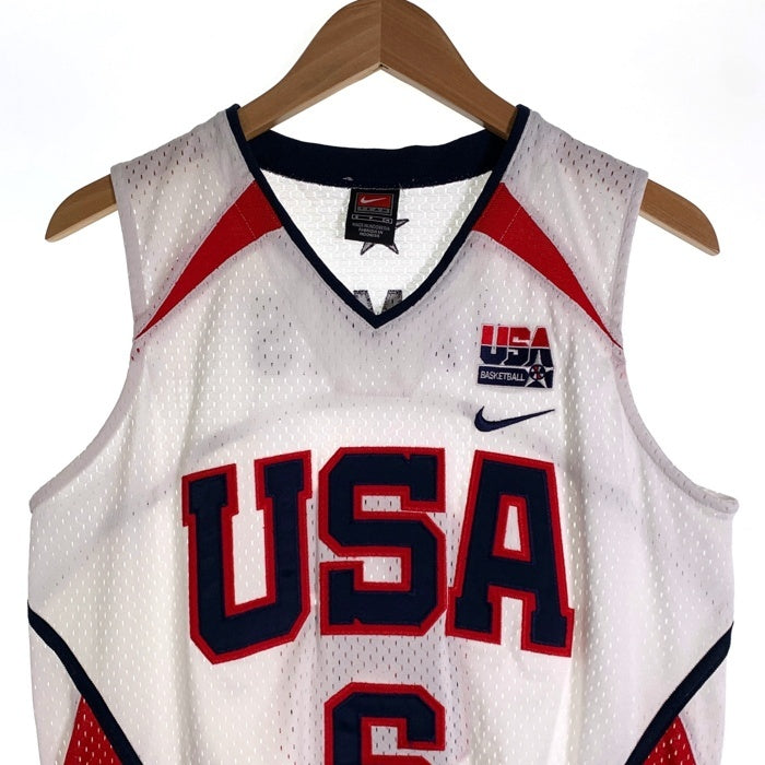 NIKE ナイキ LeBron James レブロン ジェームス 2006 Dream Team USA ゲームシャツ ユニフォーム ホワイト ネイビー レッド Size S 福生店