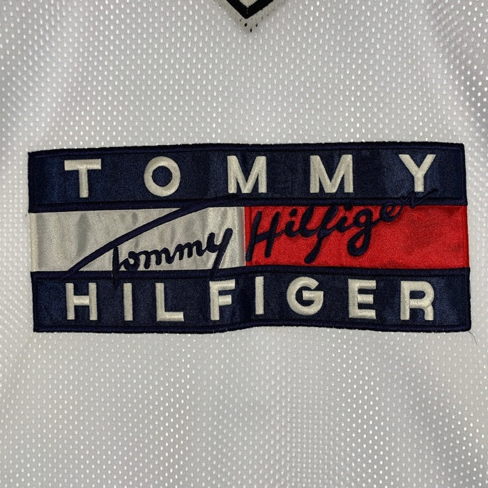 90's TOMMY HILFIGER トミーヒルフィガー メッシュ ゲームシャツ ユニフォーム ホワイト Size XL 福生店