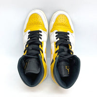 NIKE ナイキ スニーカー Air Jordan 1 Mid University Gold エアジョーダン1 ホワイトxイエロー size27cm 瑞穂店