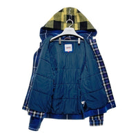 TOMMY JEANS トミージーンズ MIX PLAID JACKET チェック柄 フード付きボタンジャケット ブルー sizeS 瑞穂店