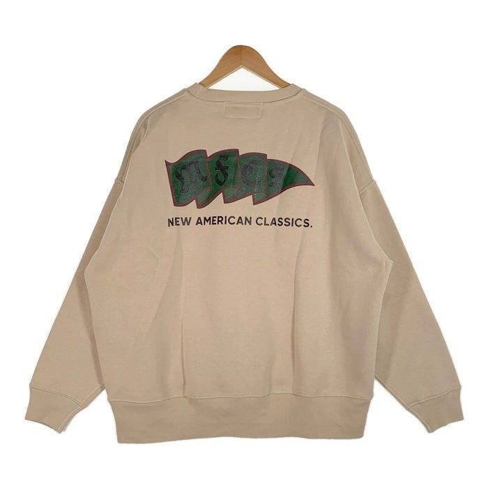 MFC STORE エムエフシーストア MFC＄ FLAG22 OVERSIZE CREWNECK クルーネックスウェットトレーナー サンドベージュ Size L 福生店