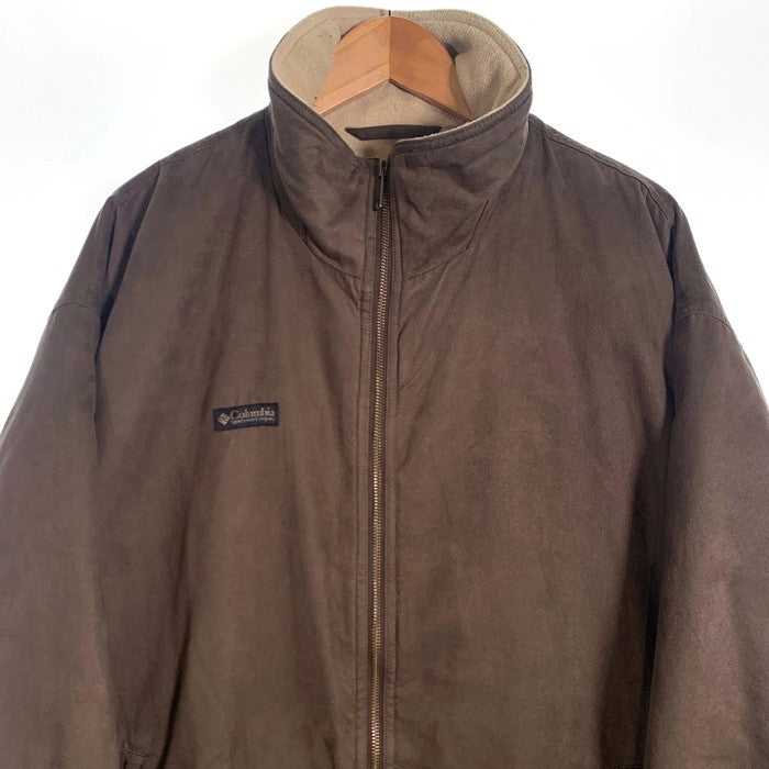 Columbia コロンビア フェイクヌバック スタンドカラージップアップジャケット 内フリース ブラウン 206 PM5119 Size XL 福生店