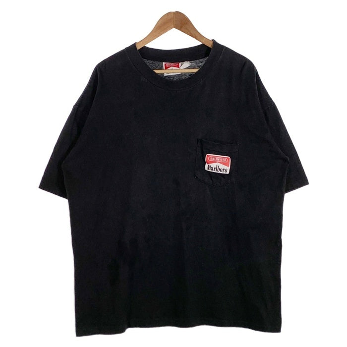 90's Marlboro マルボロ RAILROAD トレイン プリント ポケットTシャツ ブラック Size F 福生店