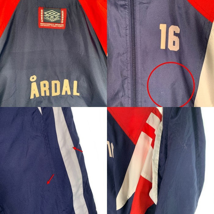 00's UMBRO アンブロ トラックジャケット ポリエステル ネイビー レッド ホワイト  Size XL 福生店