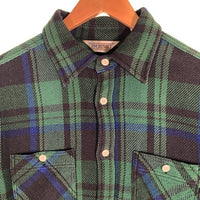 FIVE BROTHER ファイブブラザー チェック フランネルシャツ グリーン ネイビー Size M 福生店