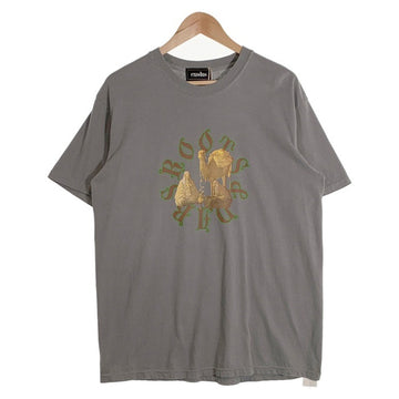 EXODUS エクソダス ROOTS＆DABS T-SHIRT プリントTシャツ グレー EXDS-TEE-03 Size L 福生店