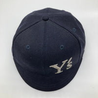 Y's×NEWERA ワイズ×ニューエラ ショートブリム ロゴ刺繍キャップ ネイビー size-※内側汚れあり 瑞穂店