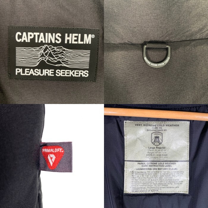 CAPTAINS HELM キャプテンズヘルム LEVEL 7 E.C.W.C.S PRIMALOFT VEST C.H Custom レベル7 エクワックス プリマロフト 中綿ベスト ブラック CH23-AW-J08 Size L-R 福生店