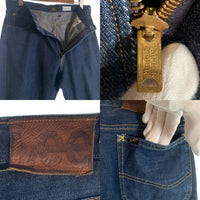 Lee リー THE ARCHIVES RIDERS 101-Z 1955 JAMES DEAN MODEL ジェームス・ディーン GRIPPER ZIPPER ジップフライ 赤耳 セルビッチ デニムパンツ インディゴ LM6355 Size 36 福生店
