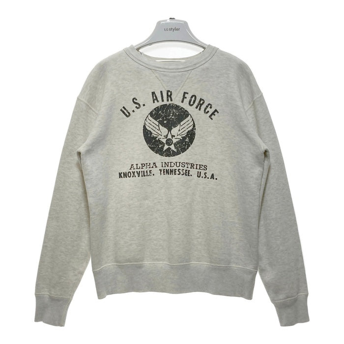 ALPHA INDUSTRIES アルファインダストリーズ 両V US AIR FORCE スウェットトレーナー グレー size40 瑞穂店