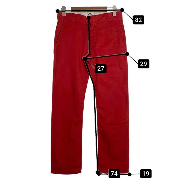 eYe JUNYA WATANABE COMME des GARCONS MAN アイジュンヤワタナベコムデギャルソンマン 10SS Dickies ディッキーズ ストレートワークパンツ チノツイル レッド WE-P905 Size S 福生店