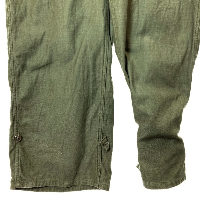 US ARMY アメリカ軍 DLA100-81-C-3259 81年会計 OG-107 コットンサテン オーバーオール オリーブ sizeXL 瑞穂店