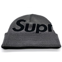 SUPREME シュプリーム 25AW Studded Knockout Big Logo Beanie スタッズ ノックアウト ビッグロゴ ビーニー ニット帽 キャップ シルバー ブラック 福生店