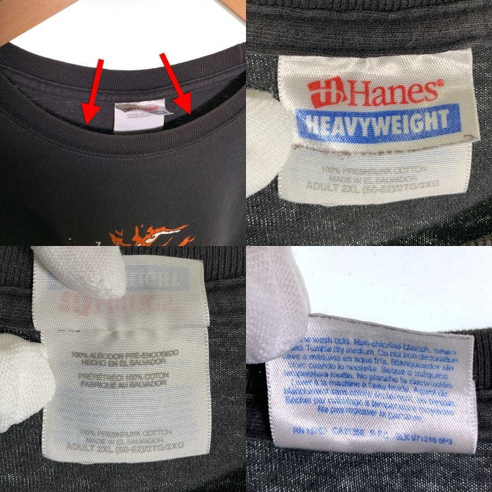 00's THREE MILE PILOT スリーマイルパイロット 僧侶プリントTシャツ ブラック Hanes2枚タグ Size 2XL 福生店