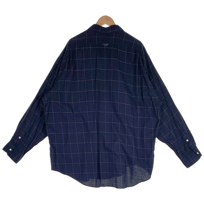 90's Polo By Ralph Lauren ポロバイラルフローレン LOWELL SPORT コットン 長袖 ウィンドウペン ボタンダウン シャツ ブラック Size XXL 福生店