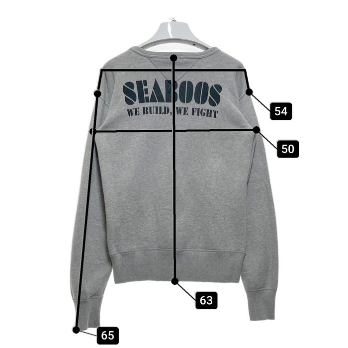 STUDIO D'ARTISAN ステュディオダルチザン S.D.NAVY プリント スウェットトレーナー グレー sizeS 瑞穂店