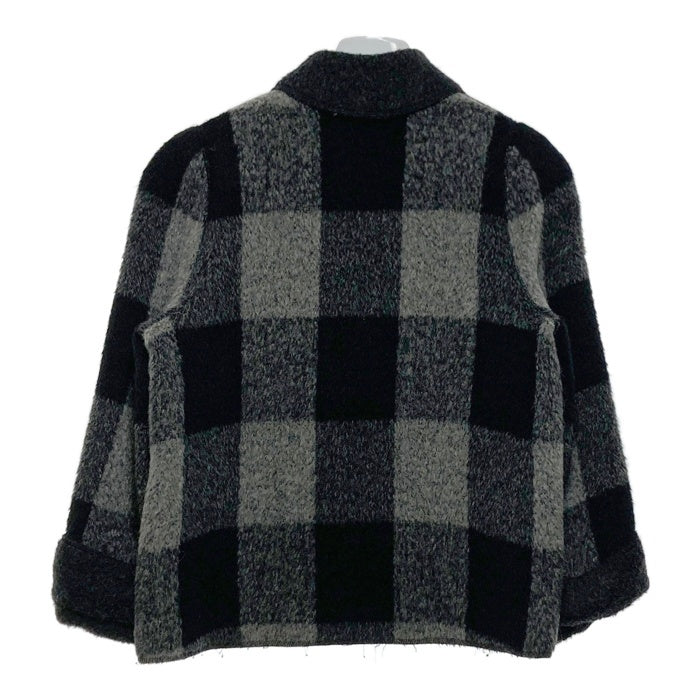 伊太利屋 ITALIYA イタリヤ アルパカ ウールコート グレー ブラック sizeF 瑞穂店