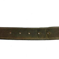 MOTO モト leather & silver moto solid brass バックル レザーベルト ブラウン size2 瑞穂店