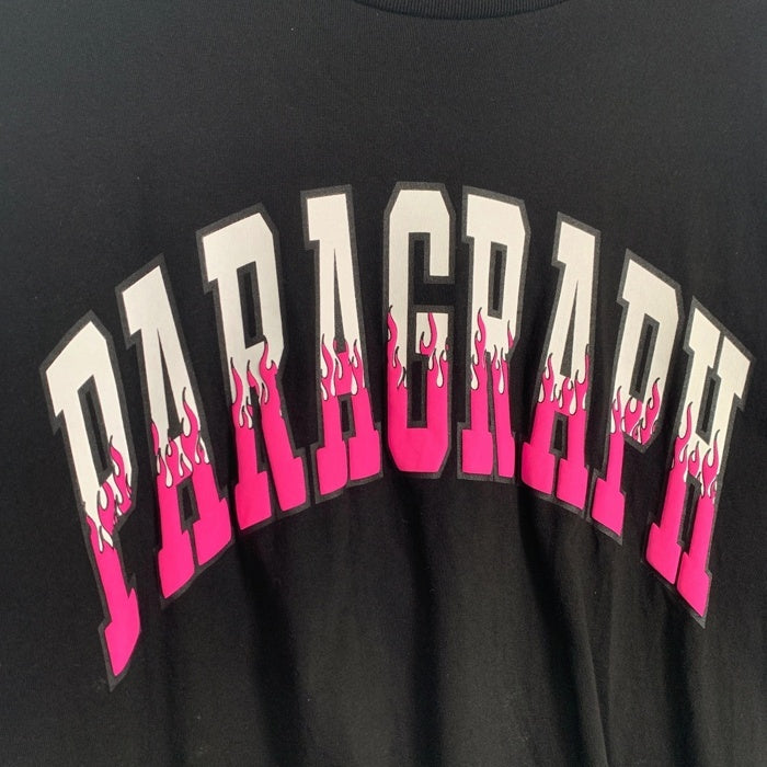 Paragraph パラグラフ アーチファイヤーロゴプリント ロングスリーブTシャツ ブラック Size 1 福生店