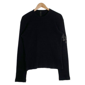 Chrome Hearts クロムハーツ Y NOT CROSS PTCHS THERMAL CREW L/S TEE サーマルカットソー ロングスリーブ レザークロスパッチ ブラック Size M 福生店
