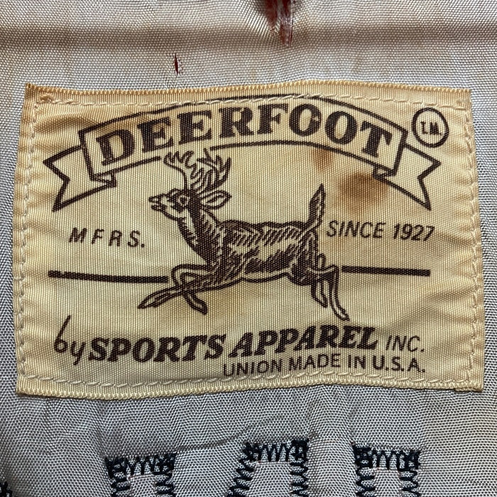 DEERFOOT ディアフット 90's USA製 スタジャン アワードジャケット オレンジ size36 瑞穂店