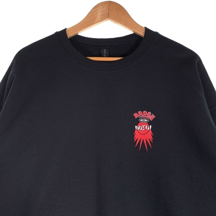 CHALLENGER チャレンジャー BROSH ブロッシュ HOSOI ホソイ プリント クルーネックスウェットトレーナー ブラック Size XL 福生店