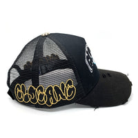 GLO GANG グローギャング Dead Sun Trucker Hat デッドサン トラッカーハット ブラック メッシュキャップ ブラック 福生店