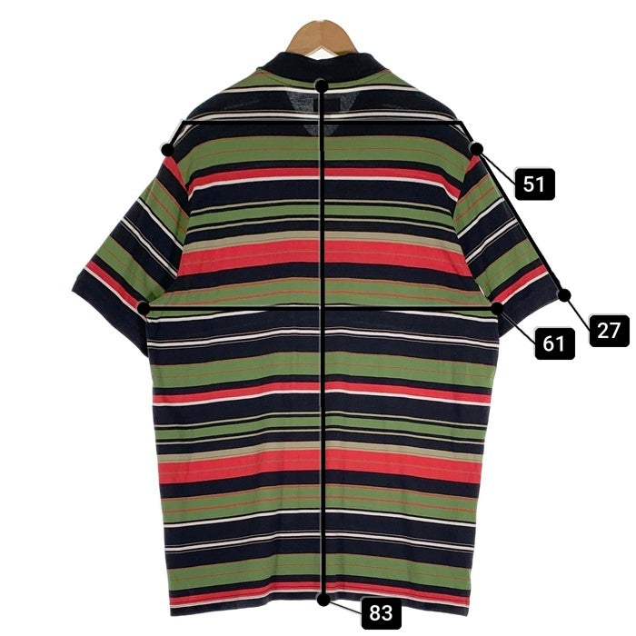 SUPREME シュプリーム 23SS Multi Stripe Polo マルチストライプ ポロシャツ 半袖 ブラック グリーン Size XXL 福生店