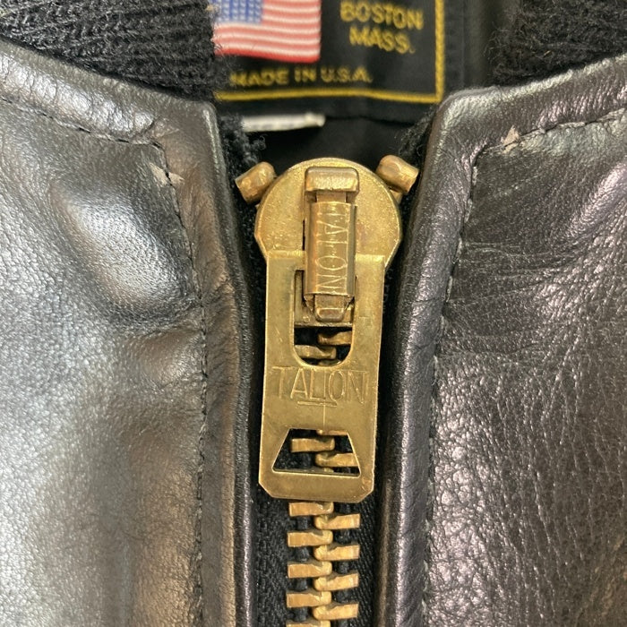 VANSON バンソン TJ USA製 レザー チームジャケット ブラック size42 瑞穂店