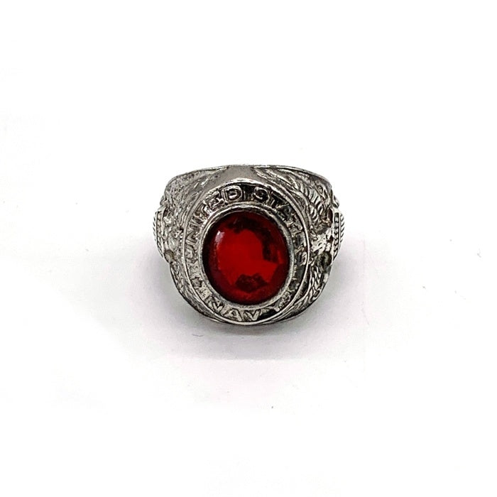 U.S.NAVY 米海軍 スターリングシルバー カレッジリング STERLING Size 18号 福生店