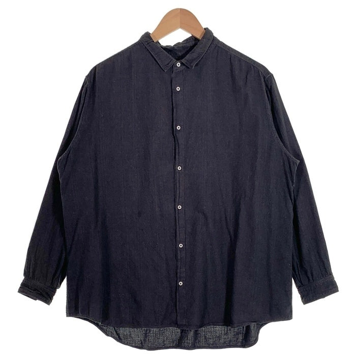 MITTAN ミッタン SS2024 コットン 長袖 カディシャツ SH-101 ブラック Size 2 福生店